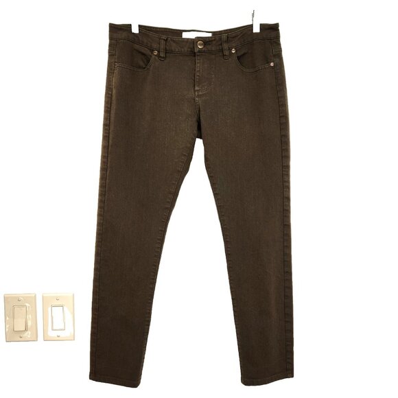 Carve Designs Whitman Slim Pants Women’s 8 Dark Olive Green Stretch Denim Jeans - Picture 1 of 11